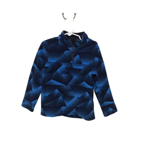 CHILDREN’S Place Zip Neck Pullover  5T Blue Navy Polyester - Picture 1 of 3